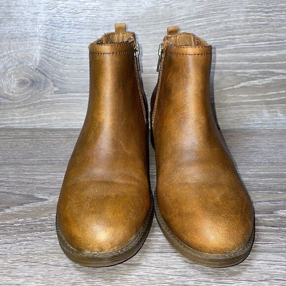 Sperry Juniper Bree Tan Leather Women’s Size 5.5M Side Zip Ankle Bootie - Picture 2 of 11